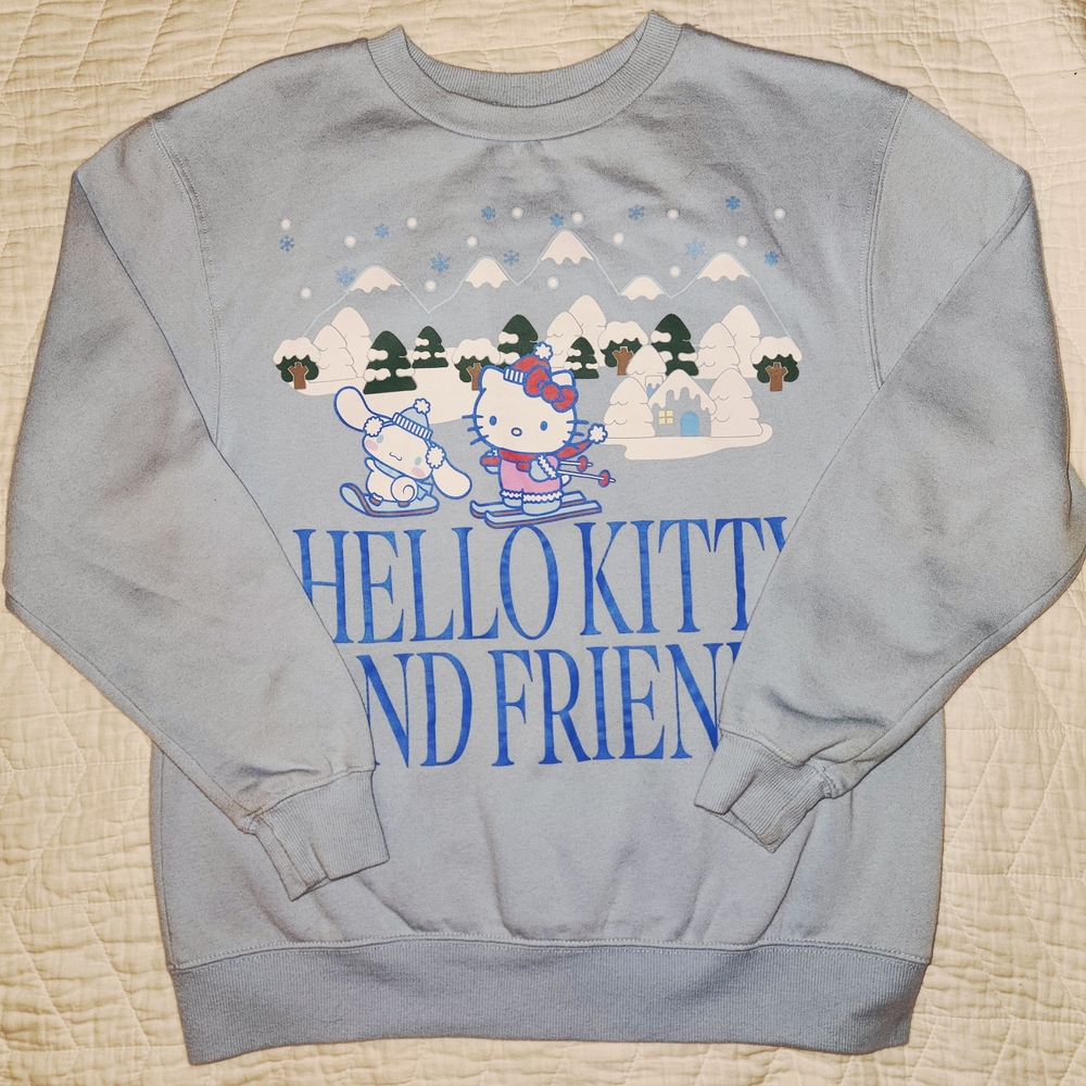 Sanrio Juniors Hello Kitty and Friends Oversized  Blue Sweater S